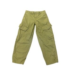 Madewell The Barrel-Leg Utility‎ Pant in Garment-Dyed Twill Green Size 6